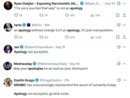 Netizens condemn Kutler's apology over Dowd's remark (Image via X)